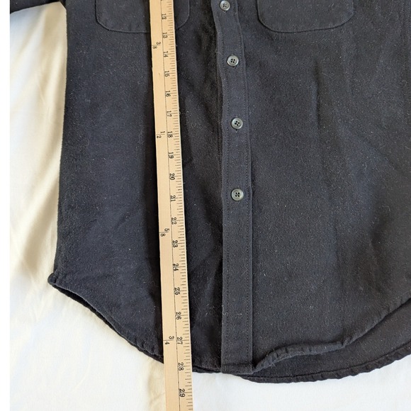 Wallace & Barnes J Crew Black Chamois Thick Soft Workwear Utility Shirt  Mens XS - Picture 7 of 8